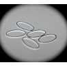 10  anneaux fermés ovale laiton argenté petit  modèle  16x9mm