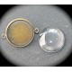 4 supports connecteurs cabochons bronze 18mm