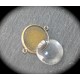4 supports connecteurs cabochons bronze 18mm
