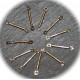 20 connecteurs bâtons en laiton couleur bronze 10x2mm