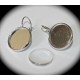 6 supports boucle d'oreille dormeuse métal argenté 14mm