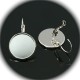 6 supports boucle d'oreille dormeuse métal argenté 14mm