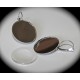6 supports boucle d'oreille dormeuse métal argenté platine 25mm