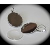 6 supports boucle d'oreille dormeuse métal argenté platine 25mm