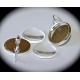 6 supports boucle d'oreille dormeuse métal argenté  18mm