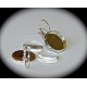 6 supports boucle d'oreille dormeuse métal argenté  18mm