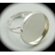 2 supports bague cabochon rond métal argenté silver 18mm