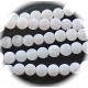 lot de10 perles aspect givrée craquelées agate blanc neige 6mm