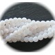 lot de10 perles aspect givrée craquelées agate blanc neige 6mm