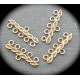 10 embouts fermoirs 5 rangs bordure feuille   30mm