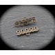 10 embouts fermoirs 5 rangs bordure feuille   30mm