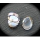 2 bagues métal argenté platine dentelle 18X24MM