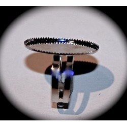 2 supports bagues fines dentelure platine  18x24mm