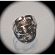 2 supports bagues fines dentelure platine  18x24mm