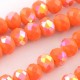 10MM-20 perles rondelles verre facettée abaccus orange