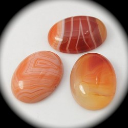x1cabochon de pierre semi précieuse  d'agate veiné 13x18mm