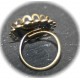 2 supports de bagues cabochon fines dentelles bronze 18x24mm