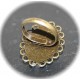 2 supports de bagues cabochon fines dentelles bronze 18x24mm