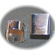 2 supports de  bagues métal argenté couleur platine 20x16mm