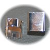 2 supports de  bagues métal argenté couleur platine 20x16mm