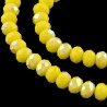 6MM -20 perles rondelles  verre facettée abaccus jaune poussin  6mm