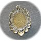 x2 supports cabochon bronze ciselée ovale 18x24mm