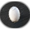 x1 cabochon pierre de Howlite blanche veiné gris  ovale  18x25mm