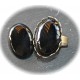 x1 cabochon onyx véritable noir ovale  18x25mm