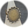 2 supports de bague ovale   bronze 18x24mm