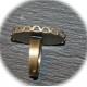 2 supports de bague ovale   bronze 18x24mm