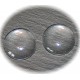 4 cabochons en verre transparent 25mm