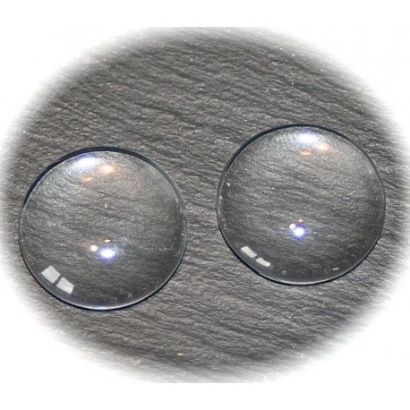 4 cabochons en verre transparent 25mm