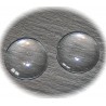 4 cabochons en verre transparent 25mm