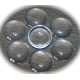 4 cabochons en verre transparent 25mm