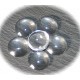 4 cabochons en verre transparent 16mm