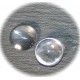 4 cabochons en verre transparent 16mm