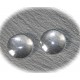 4 cabochons en verre transparent 16mm