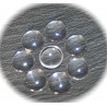 10 cabochons en verre transparent 12mm