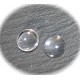 10 cabochons en verre transparent 12mm