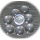 10 cabochons en verre transparent 14mm