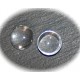 10 cabochons en verre transparent 14mm