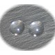 10 cabochons en verre transparent 14mm