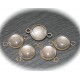 4 supports cabochons connecteurs bronze 14mm
