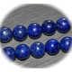 x10 perles rondes 10mm lapis-lazuli pailleté or