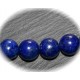 x10 perles rondes 10mm lapis-lazuli pailleté or
