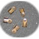 20 attaches rubans bronze 6X3MM