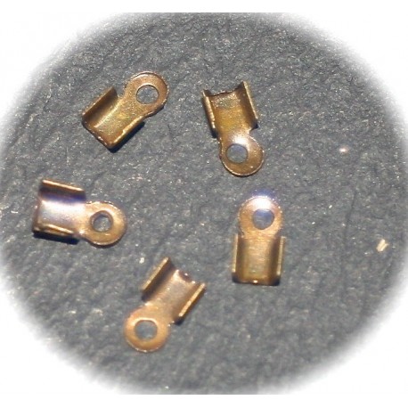 20 attaches rubans bronze 6X3MM