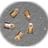 20 attaches rubans bronze 6X3MM