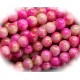 20 perles pierre jade framboise mouchetée orange 4mm