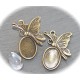 5 supports cabochon papillon 14x10mm
